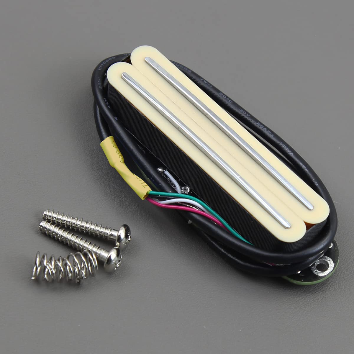 FLEOR Dual Hot Rail Humbucker Single-Coil-Sized Guitar Humbucker Pickup(13-14K) Cream Fit Fender Strat Squier Tele Electric Guit